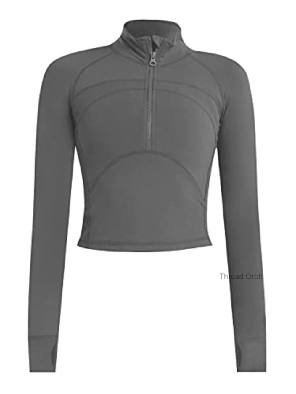 Women's Half Zip Crop Pullover Sweatshirt Athletic Workout Yoga Running Top